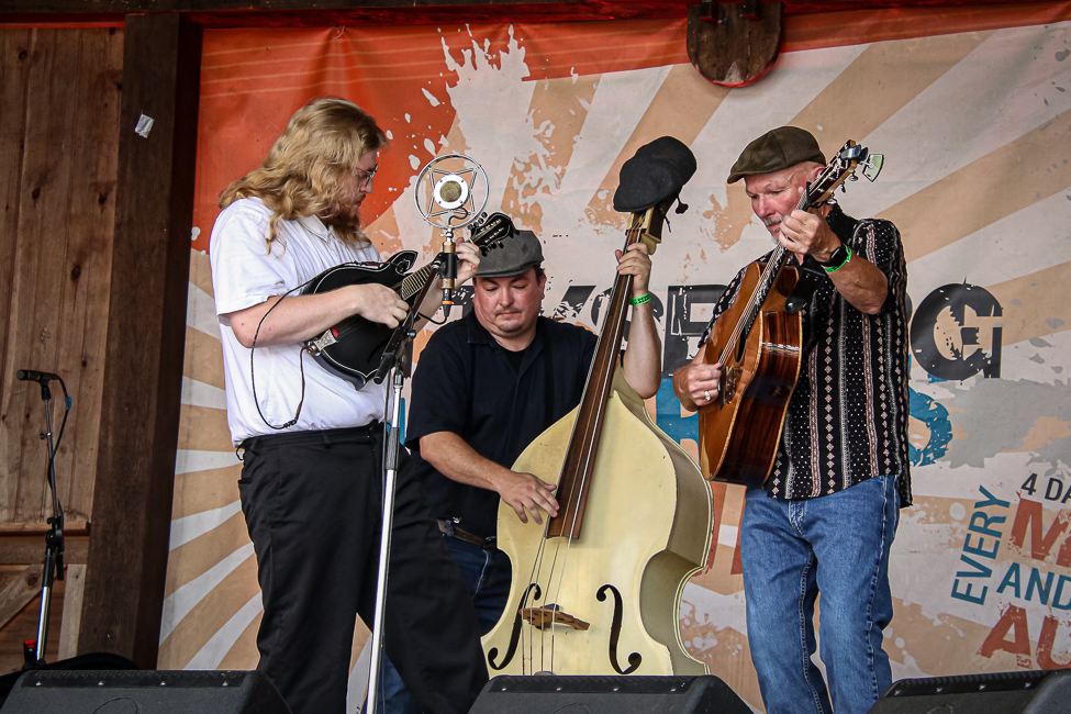 Silas Powell Band at the August 2023 Gettysburg Bluegrass Festival - photo © Frank Baker