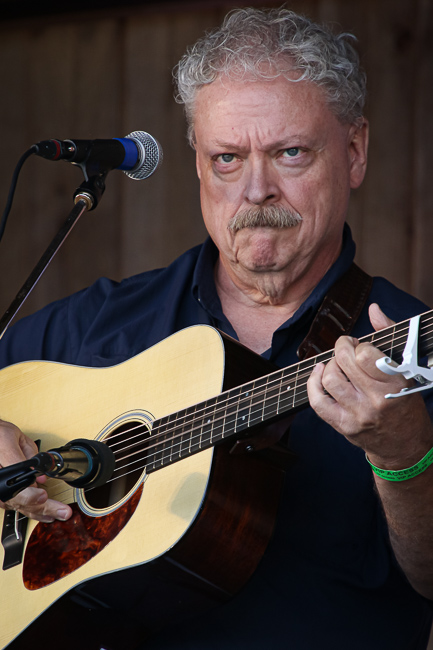 Tim Stafford with Blue Highway at the August '23 Gettysburg Bluegrass Festival - photo © Frank Baker