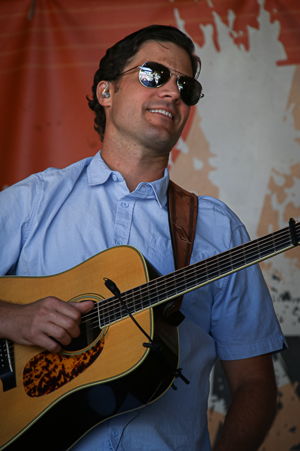 Jesse Eisenbise with Colebrook Road at the August 2023 Gettysburg Bluegrass Festival - photo © Frank Baker