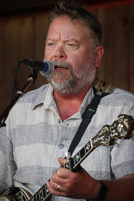 Tim Finch with Eastman String Band at the August 2023 Gettysburg Bluegrass Festival - photo © Frank Baker