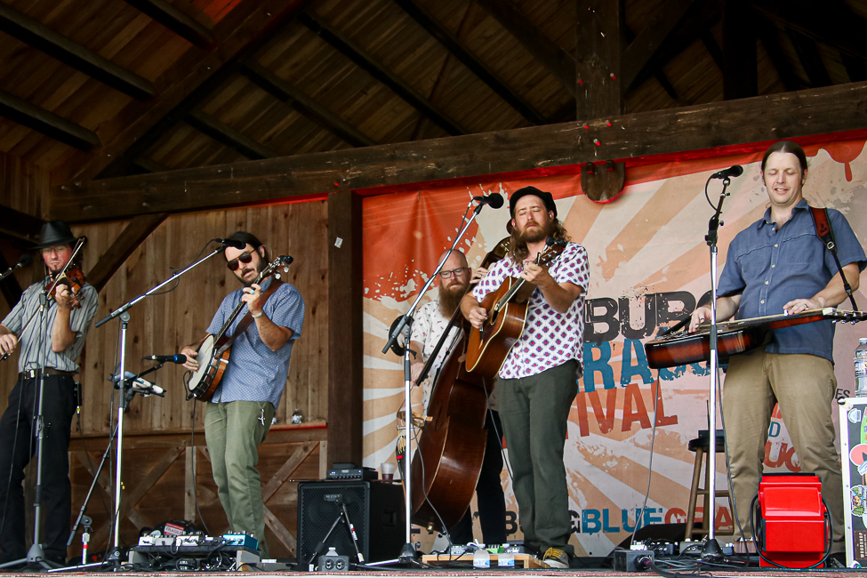 The Plate Scrapers at the August 2023 Gettysburg Bluegrass Festival - photo © Frank Baker