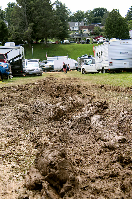 Legendary Galax mud at the 2023 Galax Old Fiddlers' Convention – photo © G Nicholas Hancock