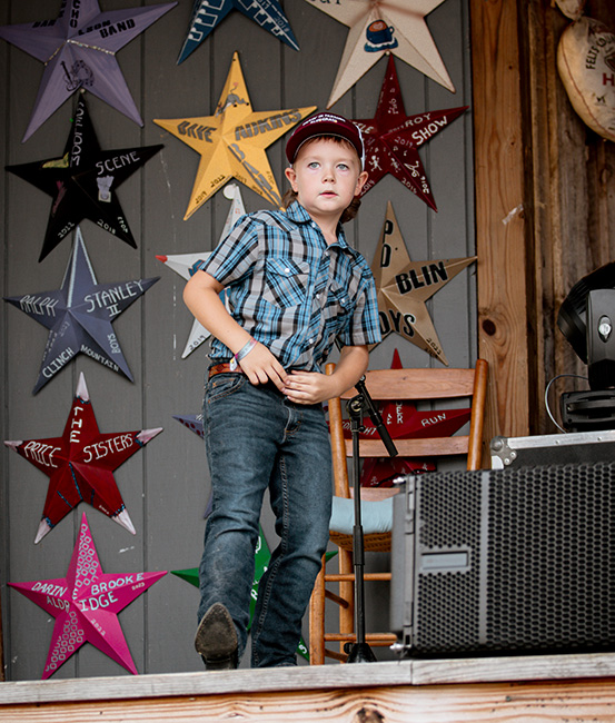 Young flatfooter at the 2023 Pickin' in Parsons Bluegrass Festival - photo © Laci Mack
