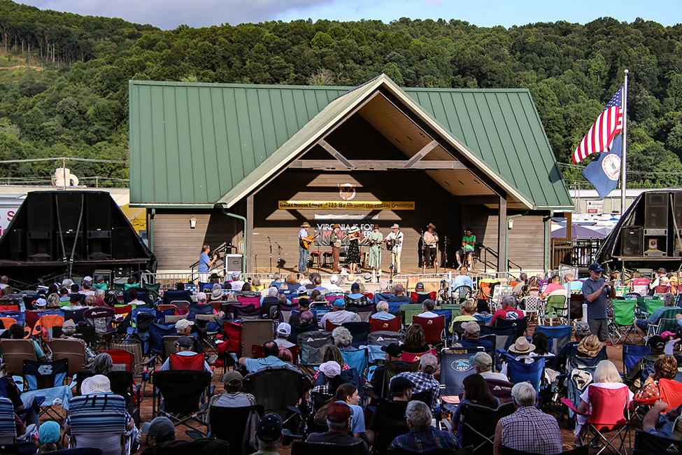 Saturday afternoon at the 2023 Galax Old Fiddlers' Convention – photo © G Nicholas Hancock