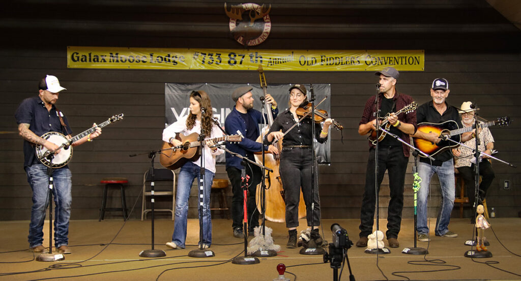 The Rookie Riot from Sweden at the 2023 Galax Old Fiddlers' Convention – photo © G Nicholas Hancock