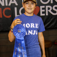 William Moeckel, first place Youth Clawhammer Fiddle at the 2023 Old Fiddlers Convention - photo © G. Nicholas Hancock