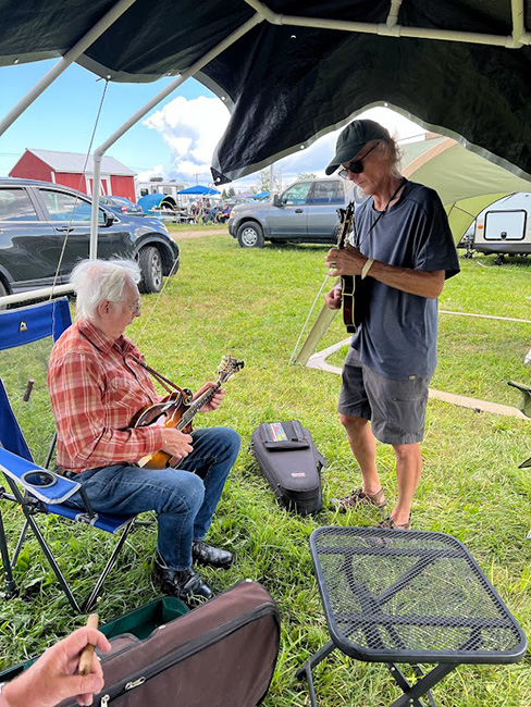 Jamming at the 2023 Podunk Bluegrass Music Festival - photo by Dale Cahill