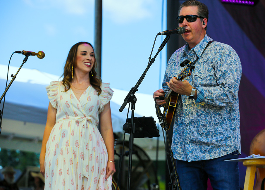 Brooke & Darin Aldridge at the 2023 Earl Scruggs Music Festival - photo © Bryce Lafoon