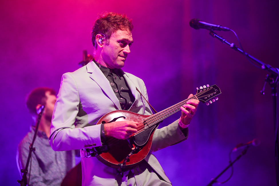 Chris Thile with Nickel Creek at the 2023 Rhythm & Roots Revival - photo © Bryce Lafoon