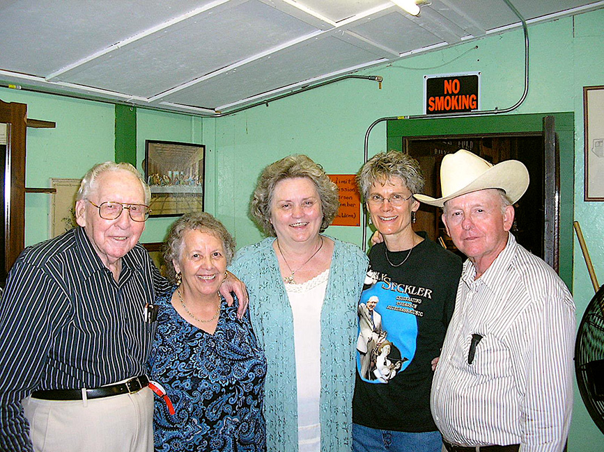 Curley Seckler and Willis Spears with Penny Parsons at The Carter Fold for the 34th annual Carter Family Memorial Festival