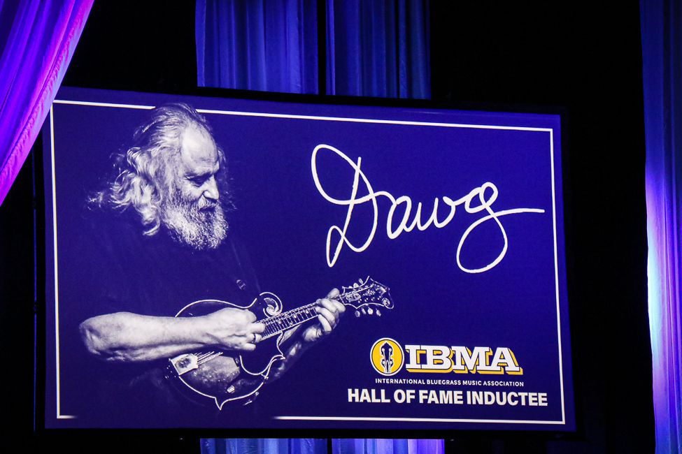 David Grisman is inducted into the Bluegrass Music Hall of Fame at the 2023 IBMA Bluegrass Music Awards - photo © Frank Baker