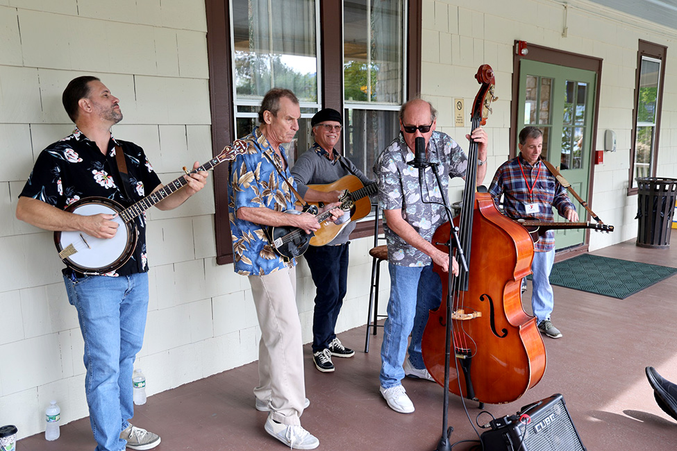 Porch concert at the debut Bluegrass in Heaven in Silver Lake, NY - photo courtesy Silver Bay YMCA