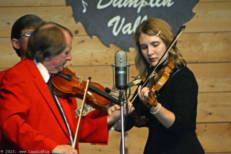 Tim Laughlin and Aynsley Porchak with Tennessee Bluegrass Band at the 2023 Dumplin Valley Bluegrass Festival - photo © Bill Warren