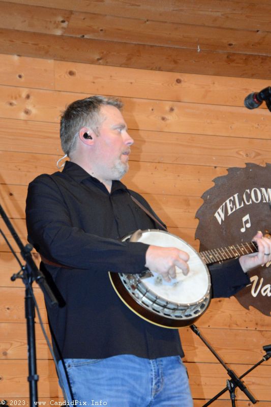 Keith McKinnon with Russell Moore & IIIrd Tyme Out at the 2023 Dumplin Valley Bluegrass Festival - photo © Bill Warren