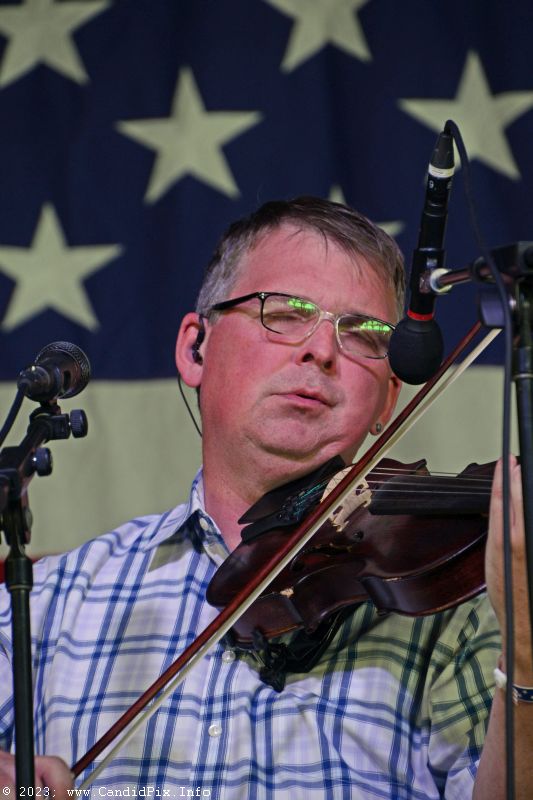 Chris Sexton with Nothin' Fancy at the Nothin' Fancy Bluegrass Festival - photo © Bill Warren
