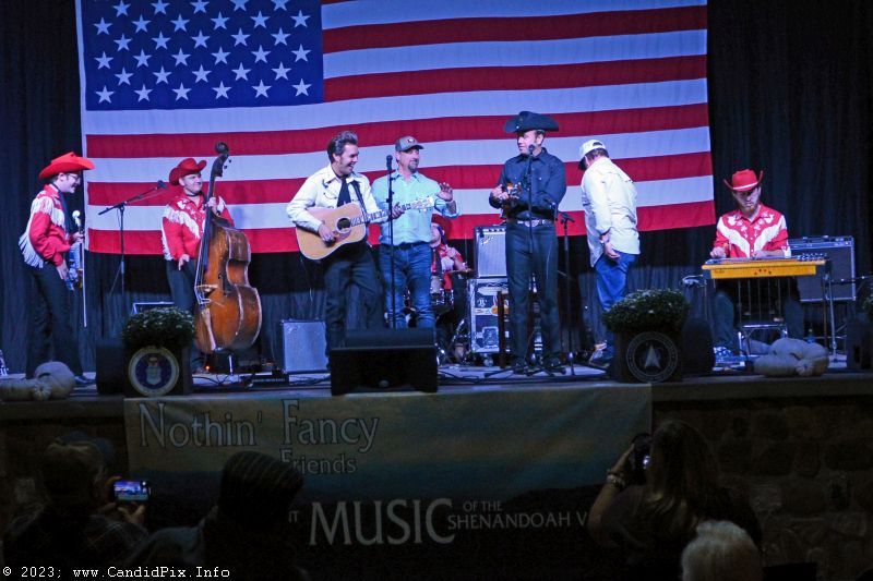 Wilson Fairchild with The Malpass Brothers at the Nothin' Fancy Bluegrass Festival - photo © Bill Warren