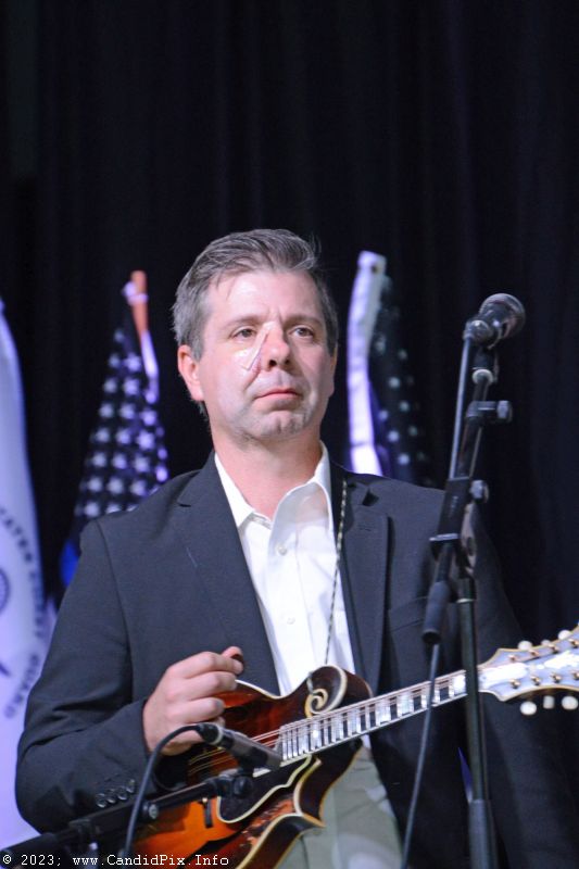 Scott Napier with the Corey Zink Band at the 2023 Nothin Fancy Bluegrass Festival - photo © Bill Warren