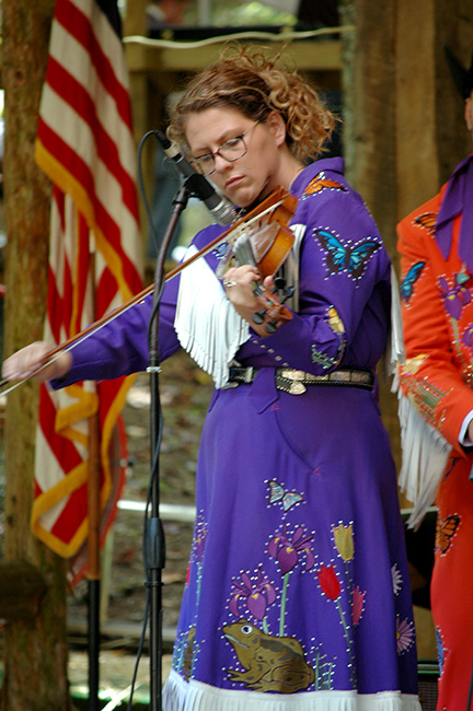 Mary Rachel Nalley Norris with The Kody Norris Show at the 2023 Jerusalem Ridge Bluegrass Celebration - photo © Roger Black