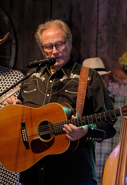 Wayne Lewis with the Sandy Hook reunion at the 2023 Jerusalem Ridge Bluegrass Celebration - photo © Roger Black