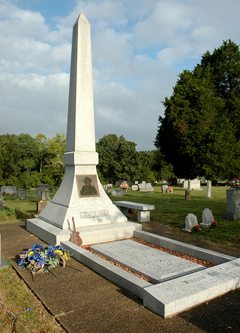 Bill Monroe's final resting place at the 2023 Jerusalem Ridge Bluegrass Celebration - photo © Roger Black