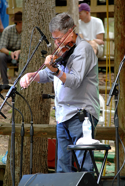 Mike Hartgrove with Lonesome River Band at the 2023 Jerusalem Ridge Bluegrass Celebration - photo © Roger Black