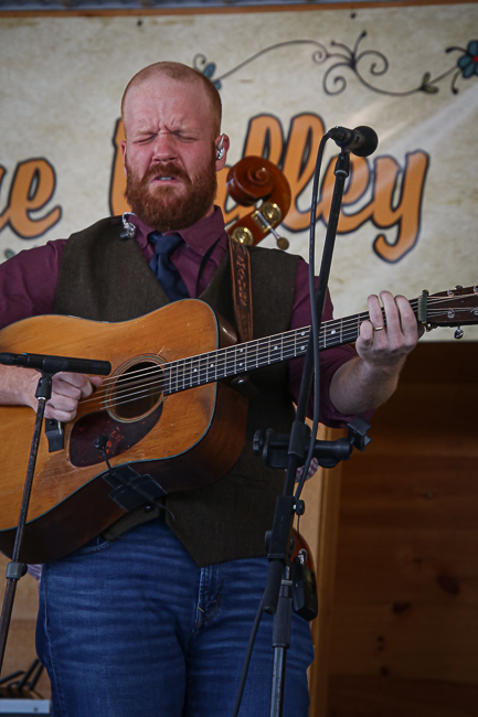 Jesse Smathers with Lonesome River Band at the 2023 Delaware Valley Bluegrass Festival - photo © Frank Baker