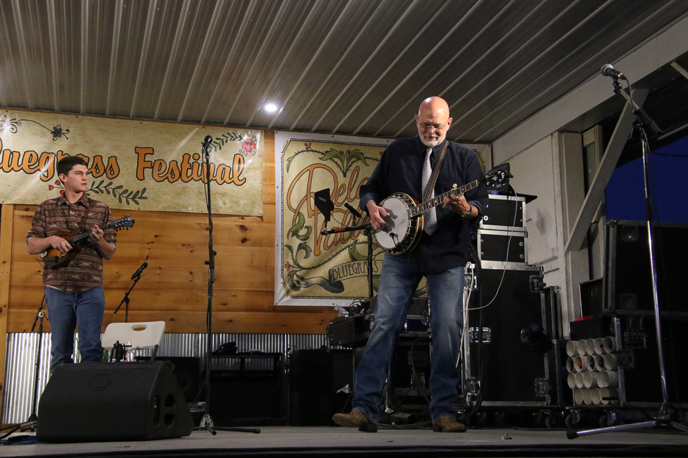 Sammy Shelor with Lonesome River Band at the 2023 Delaware Valley Bluegrass Festival - photo © Frank Baker