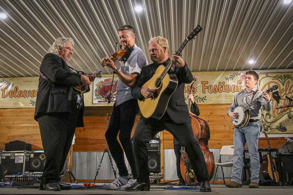Patrick McAvinue and Jamie Dailey with Dailey & Vincent at the 2023 Delaware Valley Bluegrass Festival - photo © Frank Baker