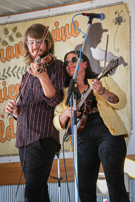 Jan Purat and AJ Lee at the 2023 Delaware Valley Bluegrass Festival - photo © Frank Baker