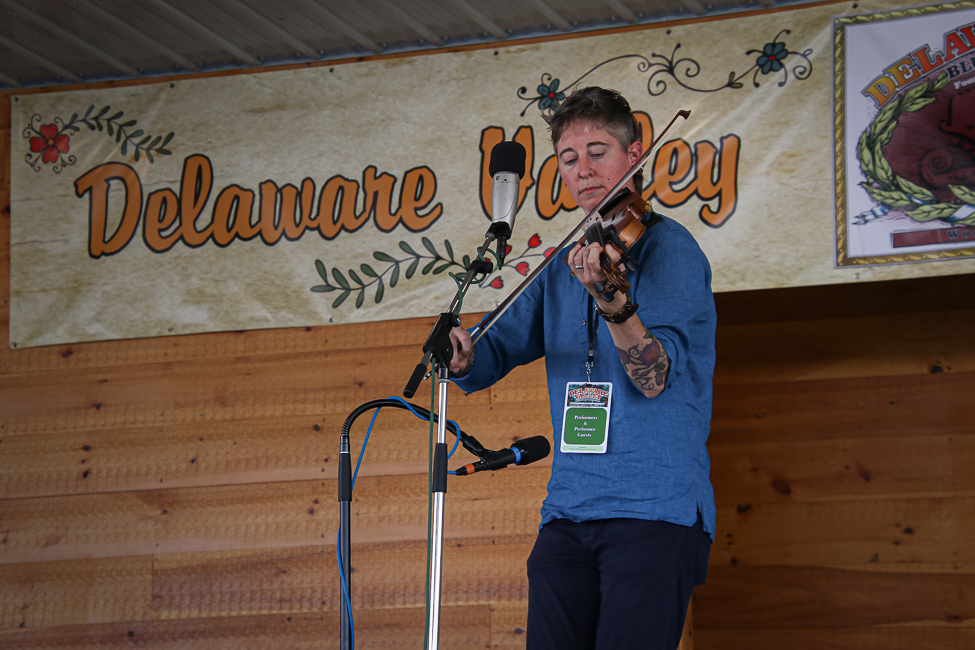 Rachel Eddy at the 2023 Delaware Valley Bluegrass Festival - photo © Frank Baker