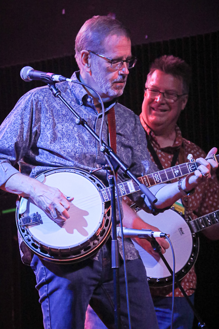 Paul Schiminger and Ned Luberecki with Special Consensus at The Lincoln Theatre during World of Bluegrass (9/26/23) - photo © Frank Baker