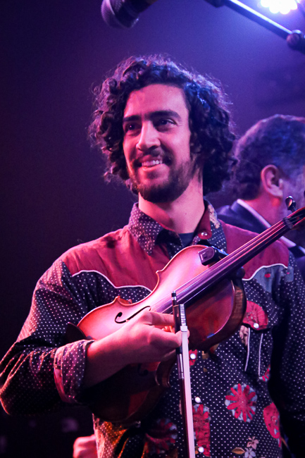 Austin Scelzo with Special Consensus at The Lincoln Theatre during World of Bluegrass (9/26/23) - photo © Frank Baker
