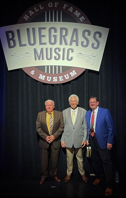 Paul Williams, Del McCoury, and Joe Mullins at the Bluegrass Music Hall of Fame Homecoming (9/2/23)