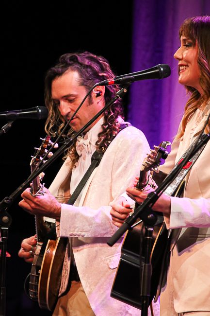 Kyle Tuttle and Molly Tuttle perform at the 2023 IBMA Bluegrass Music Awards - photo © Frank Baker