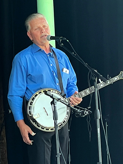 Ronald Smith with Roxboro Connection at the 2023 Labor Day Bluegrass Festival at Camp Springs - photo © Gary Hatley