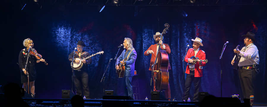 Jim Lauderdale joins The Po' Ramblin' Boys at the Red Hat Amphitheater during IBMA Bluegrass Live! (9/30/23) - photo © Frank Baker