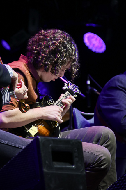 The Kruger Brothers play Doc Watson at the Red Hat Amphitheater during IBMA Bluegrass Live! (9/30/23) - photo © Frank Baker