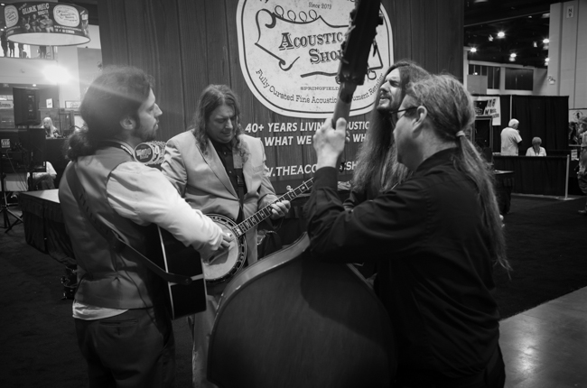 Henhouse Prowlers in the Exhibit Hall at IBMA Bluegrass Live! (9/30/23) - photo © Jeromie Stephens