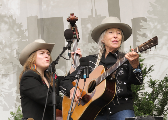 Hasee Ciaccio and Laurie Lewis at Hardly Strictly Bluegrass 2023 - photo © Dave Berry