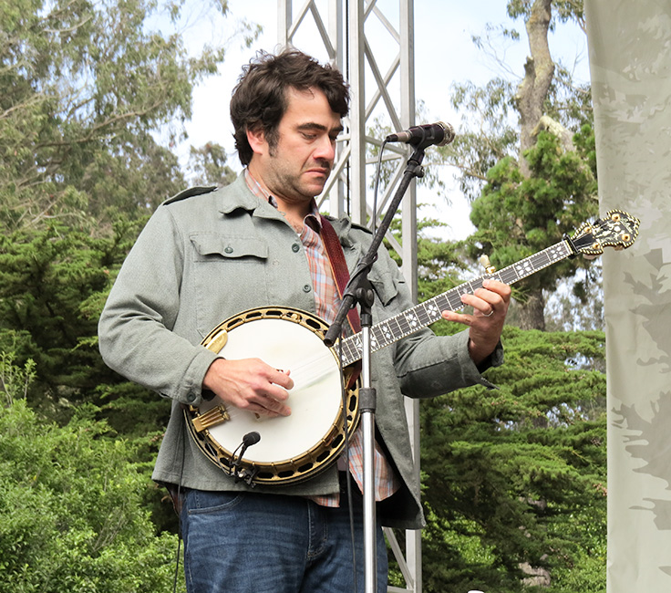 Noam Pikelny with Mighty Poplar at Hardly Strictly Bluegrass 2023 - photo © Dave Berry