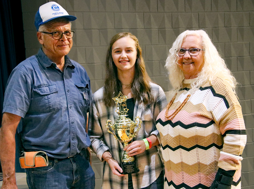 Sarah Luther, Most Outstanding Youth Performer at the 57th Granite Quarry  Fiddlers Convention - photo © G. Nicholas Hancock
