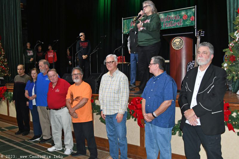 Veterans are honored at the 2023 Bluegrass Christmas in the Smokies - photo © Bill Warren