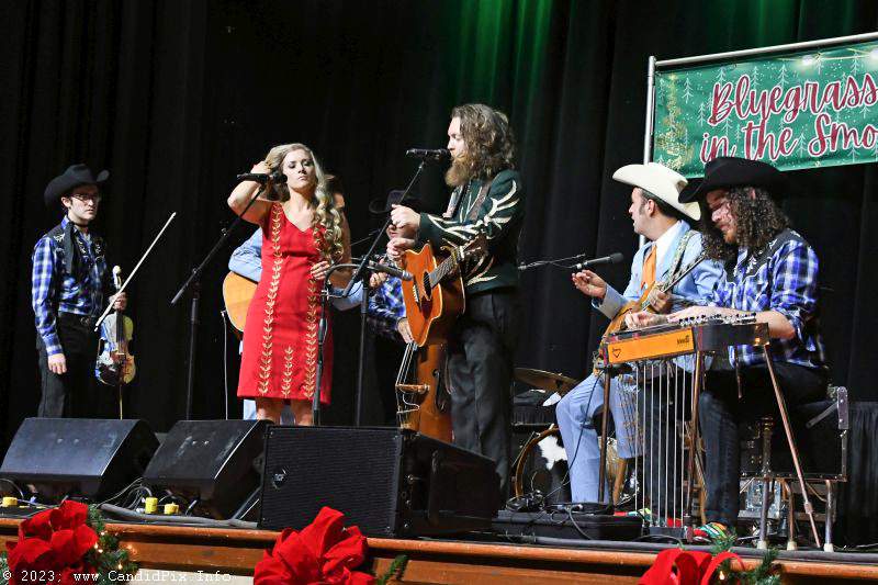 Alyssa and Wayne Brewer sing country at the 2023 Bluegrass Christmas in the Smokies - photo © Bill Warren