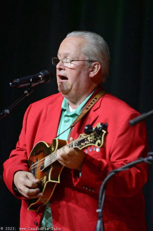 Kevin Prater at the 2023 Bluegrass Christmas in the Smokies - photo © Bill Warren