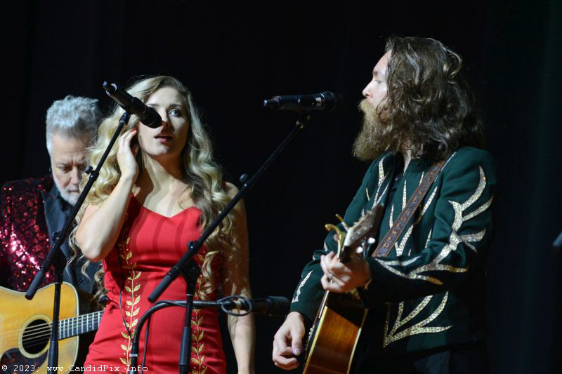 Alyssa and Wayne Brewer at the 2023 Bluegrass Christmas in the Smokies - photo © Bill Warren