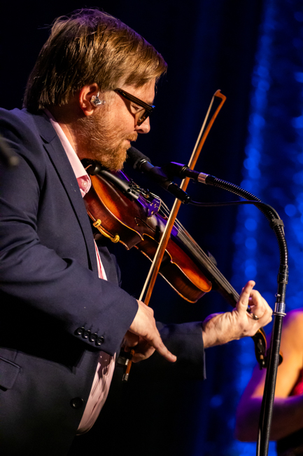 Adam Haynes with Rhonda Vincent & The Rage at the Industrial Strength Bluegrass Festival (11/9/23) - photo © Laci Mack