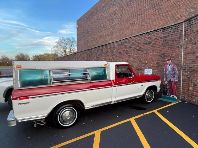 Wyatt Ellis arrives for his artist debut on the Grand Ole Opry in Jimmy Martin's old truck (11/10/23) - photo by Teresa Ellis