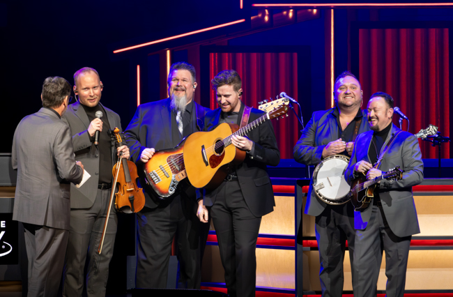 Authentic Unlimited shares a laugh in their debut on the Grand Ole Opry (11/24/23) - photo © Laci Mack