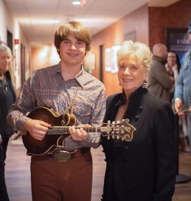 Wyatt Ellis backstage with Connie Smith for his artist debut on the Grand Ole Opry (11/10/23) - photo by Teresa Ellis