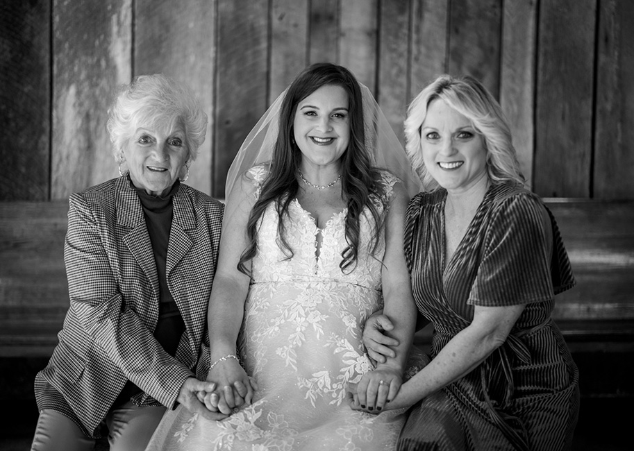 Grandmother Carolyn Vincent, Sally Ziesing, and her mom, Rhonda Vincent (11/2/23) - photo © Jeromie Stephens